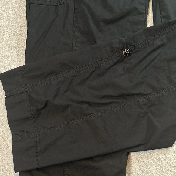 Style & Co Black Cargo Pants Size 8 Roll Tab Utility Pockets Stretch Grunge - Picture 6 of 16